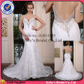 modern design spaghetti strap high quality beaded low back crystal appliques wedding gowns for fat bride